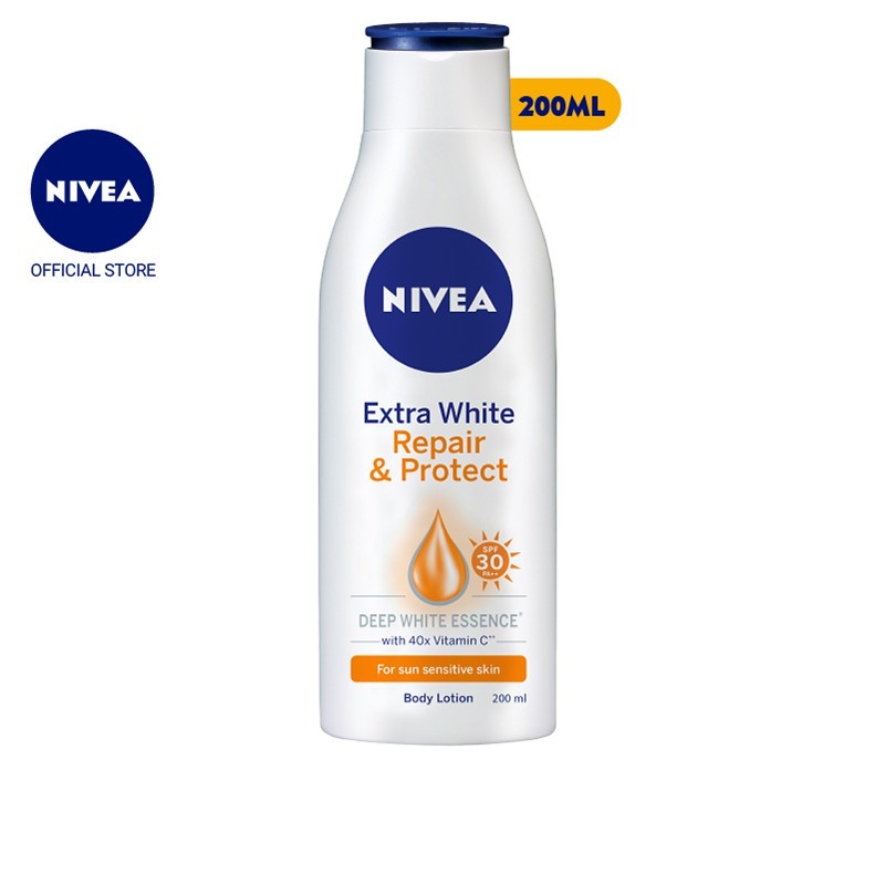 Sữa dưỡng thể dưỡng trắng Nivea giúp phục hồi & chống nắng (200ml)