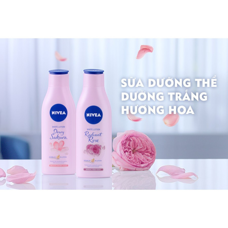 Sữa Dưỡng Thể Dưỡng Trắng Nivea Dewy Sakura