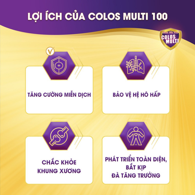 Sữa non Colosmulti 100 lon 60 gói x 1,5g hỗ trợ hệ tiêu hóa, giúp bé ăn ngoan