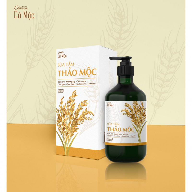 Sữa tắm thảo mộc trắng da Cenota