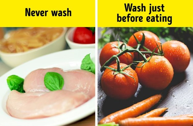 Rửa tất cả các loại thực phẩm