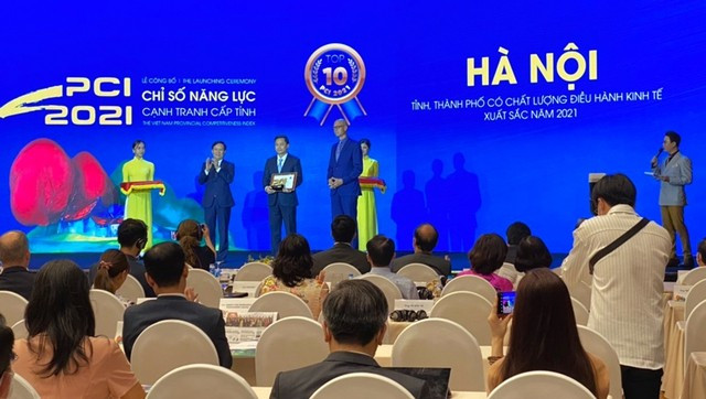 Hà Nội đứng thứ 10 (68,6 điểm) về chỉ số PCI cấp tỉnh năm 2021