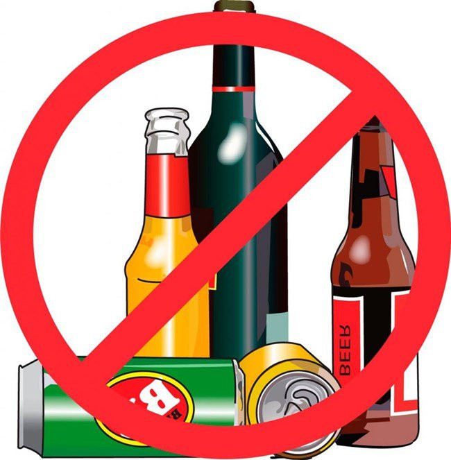 Không sử dụng rượu bia và các đồ uống có cồn