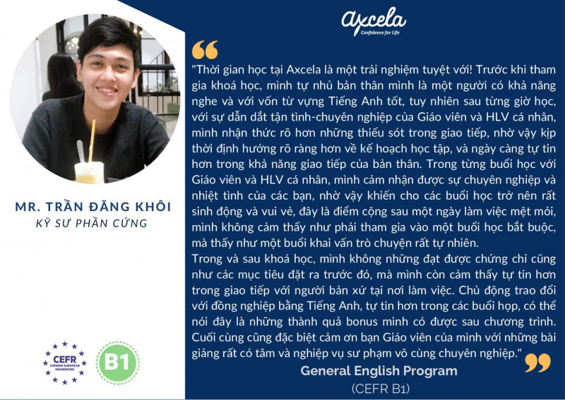 Axcela Vietnam – Lựa chọn uy tín đào tạo tiếng Anh cho người đi làm và tiếng Anh doanh nghiệp