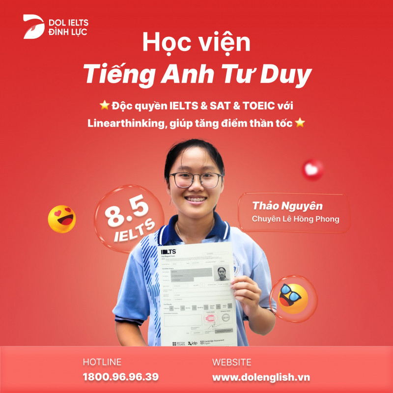 DOL English Đình Lực - Học Viện Tiếng Anh Tư Duy đầu tiên tại Việt Nam