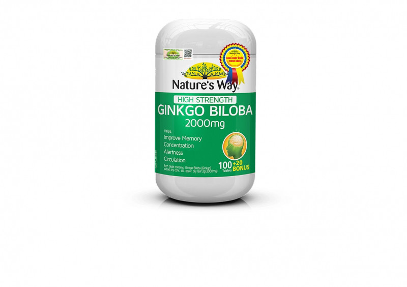 Viên uống tuần hoàn não Nature's Way High Strength Ginkgo Biloba