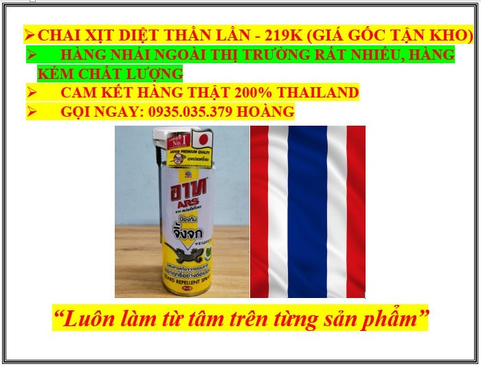 Chai xịt đuổi thằn lằn Thái Lan ARS Spray