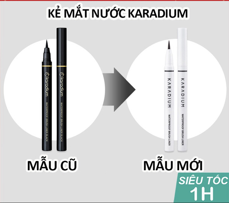 Bút kẻ mắt nước Karadium Waterproof Brush Liner Black