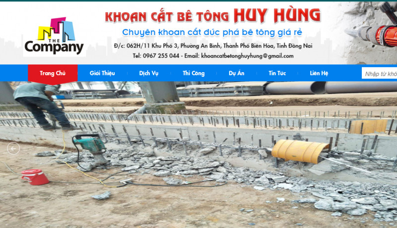 Khoan cắt bê tông Huy Hùng