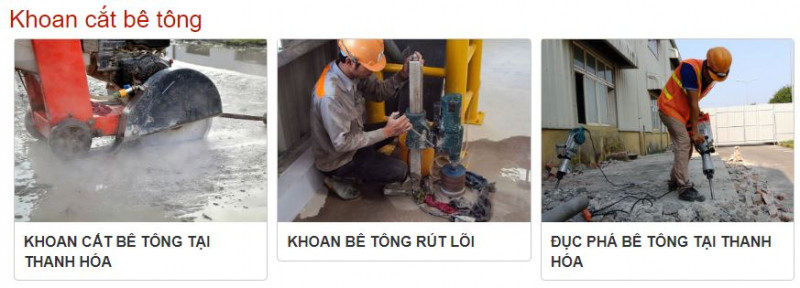 Khoan cắt bê tông Trung Oanh