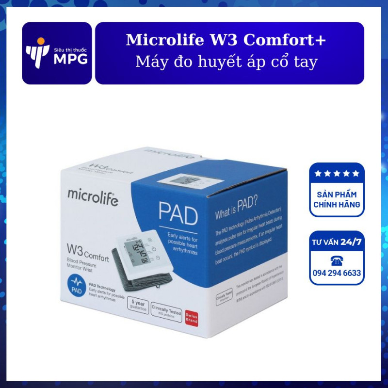 Máy đo huyết áp cổ tay MICROLIFE W3 Comfort