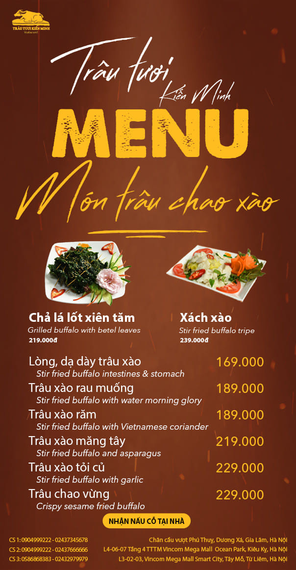 Nhà hàng trâu tươi Kiến Minh
