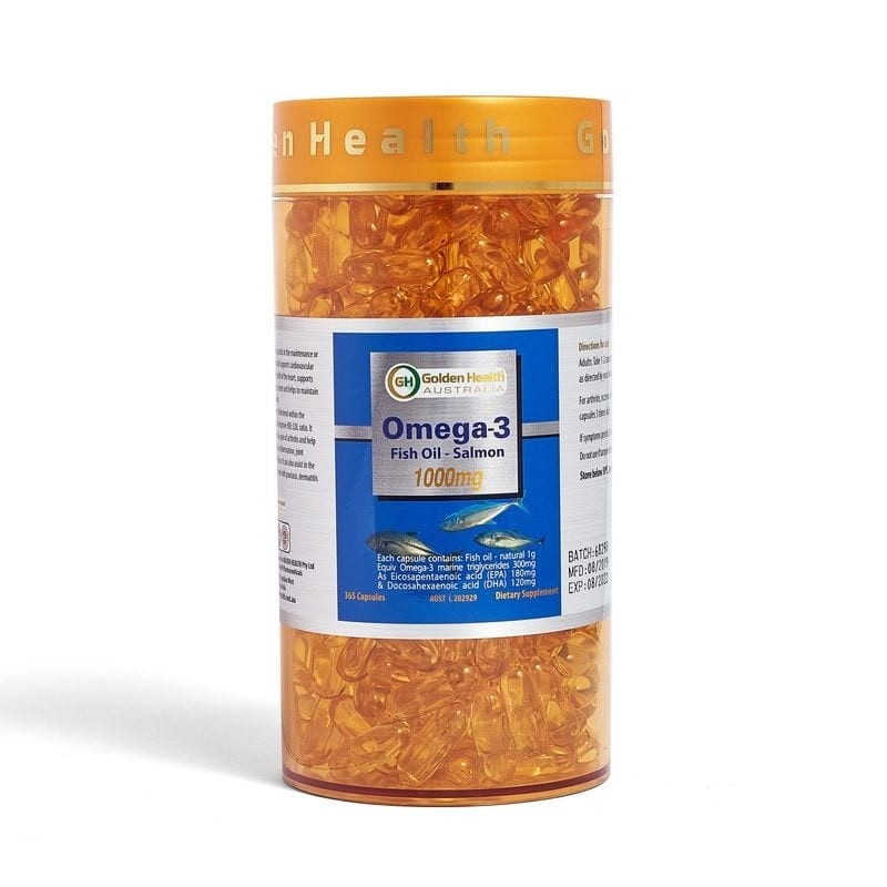 Viên uống dầu cá hồi Omega 3 Golden Health 1000mg 365 viên