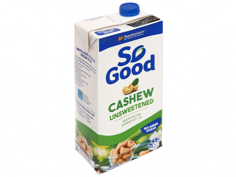 Sữa hạt điều nguyên chất và không đường So Good