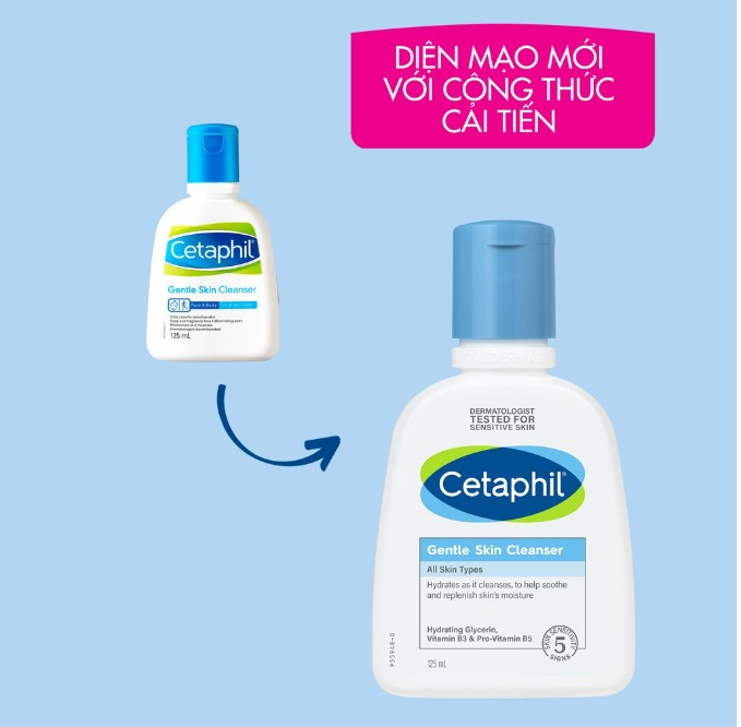Sữa rửa mặt làm sạch dịu nhẹ không xà phòng Cetaphil Gentle Skin Cleanser 125ml